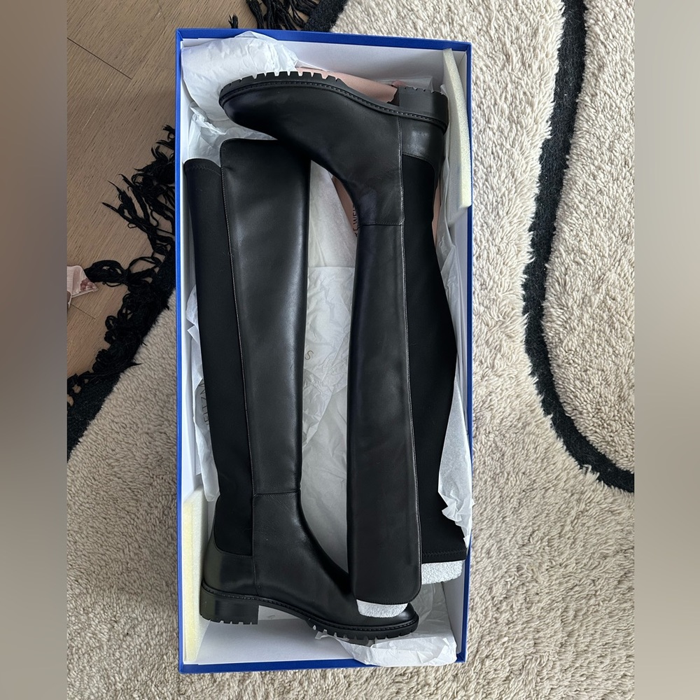Brand New Stuart Weitzman City Black Over the Knee Boot